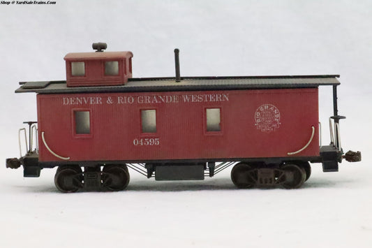 RND-3441 - 34' Caboose Denver & Rio Grande Western - 04595 - Weathered - HO Scale - Preowned