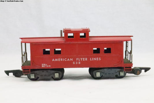 AF-1AF - Caboose - Rd# 638 - Preowned - S Scale - No Box