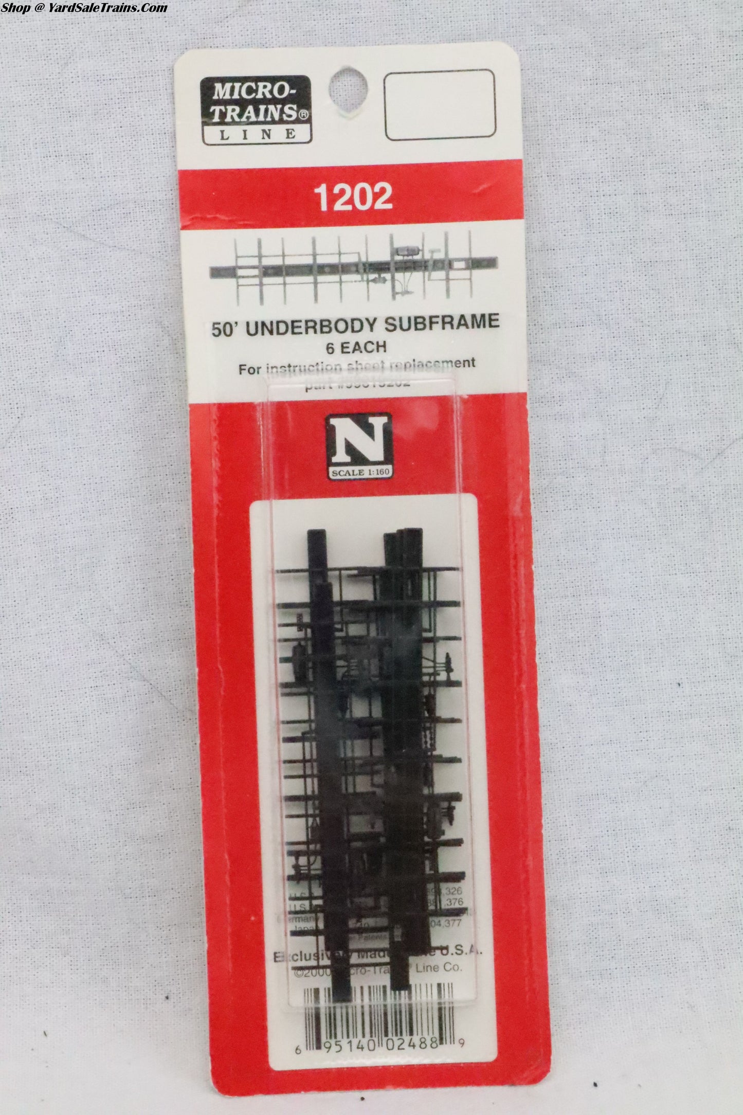 MTL-1202 - 50' Underbody Subframe (6-Each) - N Scale - Preowned - Unopened