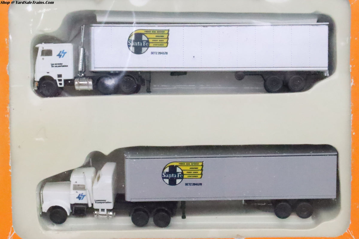 CC-0004-003007 - Santa Fe Tractor + Trailer (2-Pack) - Winged Set - N Scale - Preowned