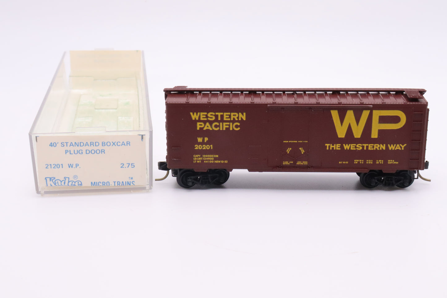 MTL-21201 - 40' Standard Boxcar, Plug Door Western Pacific - WP #20201