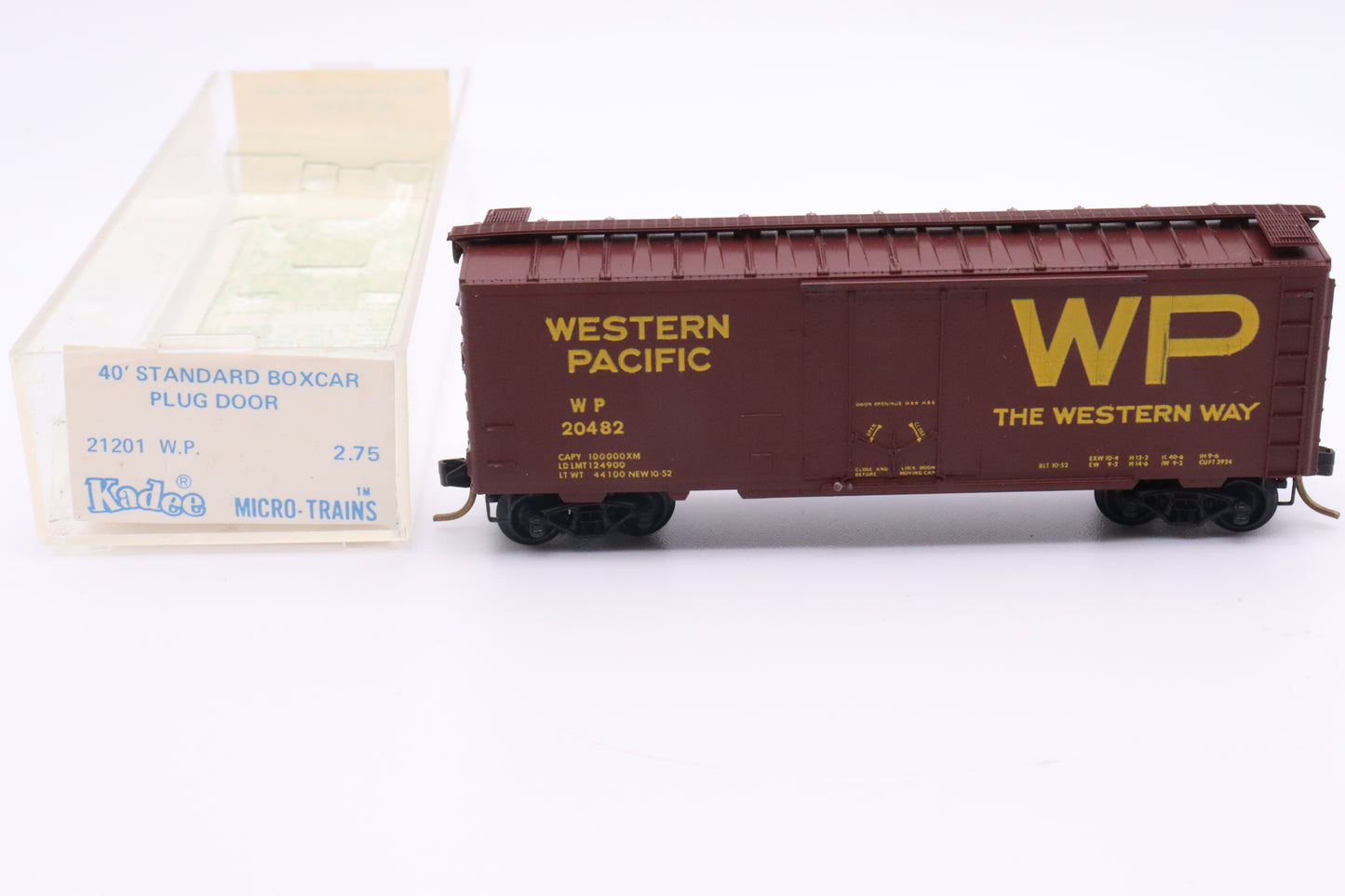 MTL-21201 - 40' Standard Boxcar, Plug Door Western Pacific - WP #20482