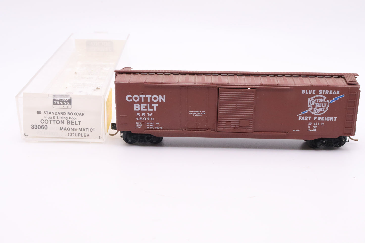 MTL-33060 - Cotton Belt 50' Standard Boxcar, w/Plug & Sliding Door - Road #48079