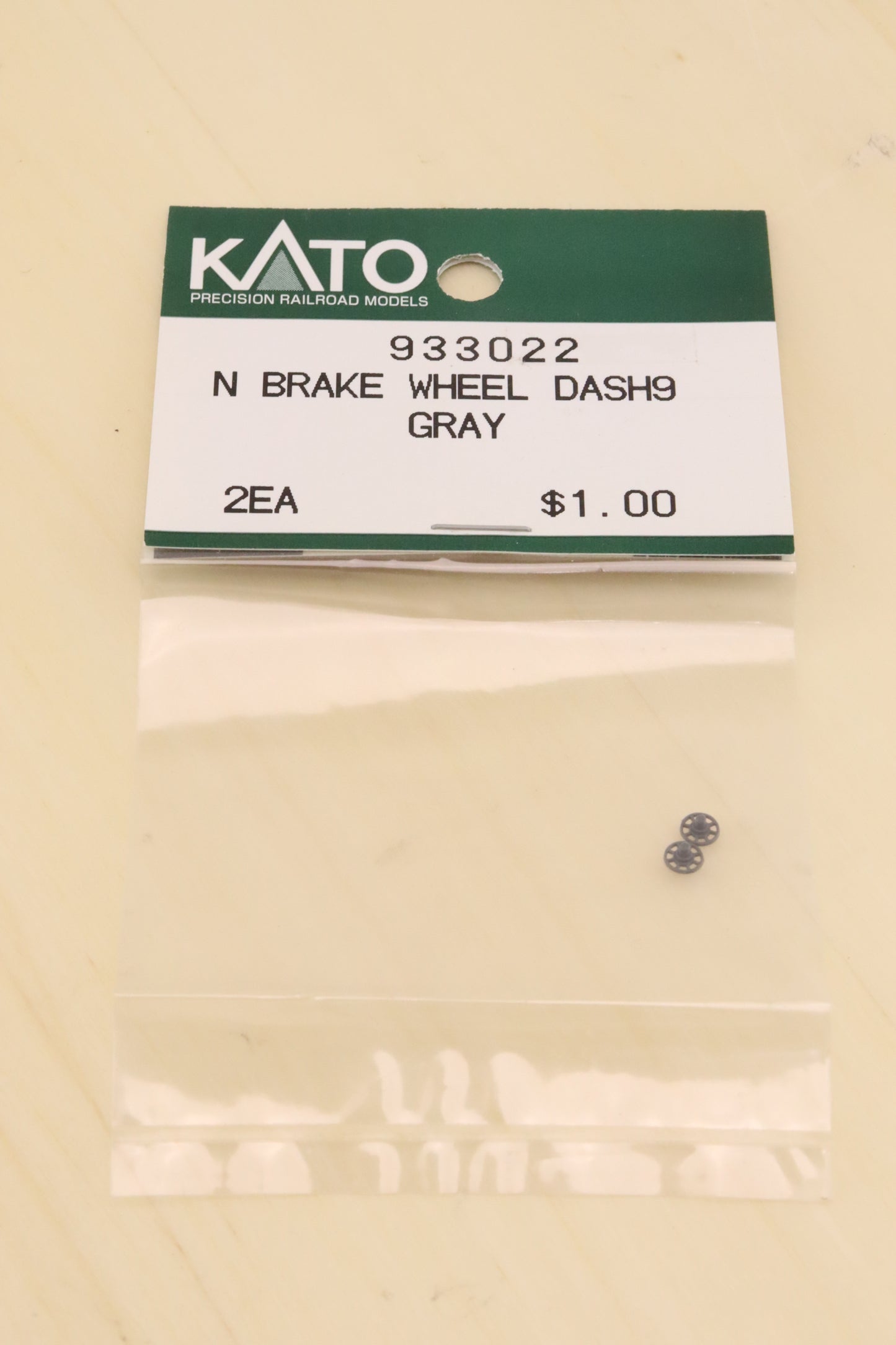 KAT-933022 - Eight Spoke Brake Wheel, Gray - N-Scale - Qty-1