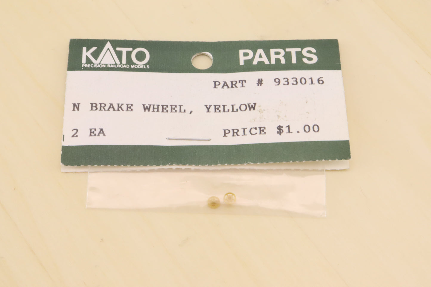 KAT-933016 - Five Spoke Brake Wheel, Yellow - N-Scale - Qty-1