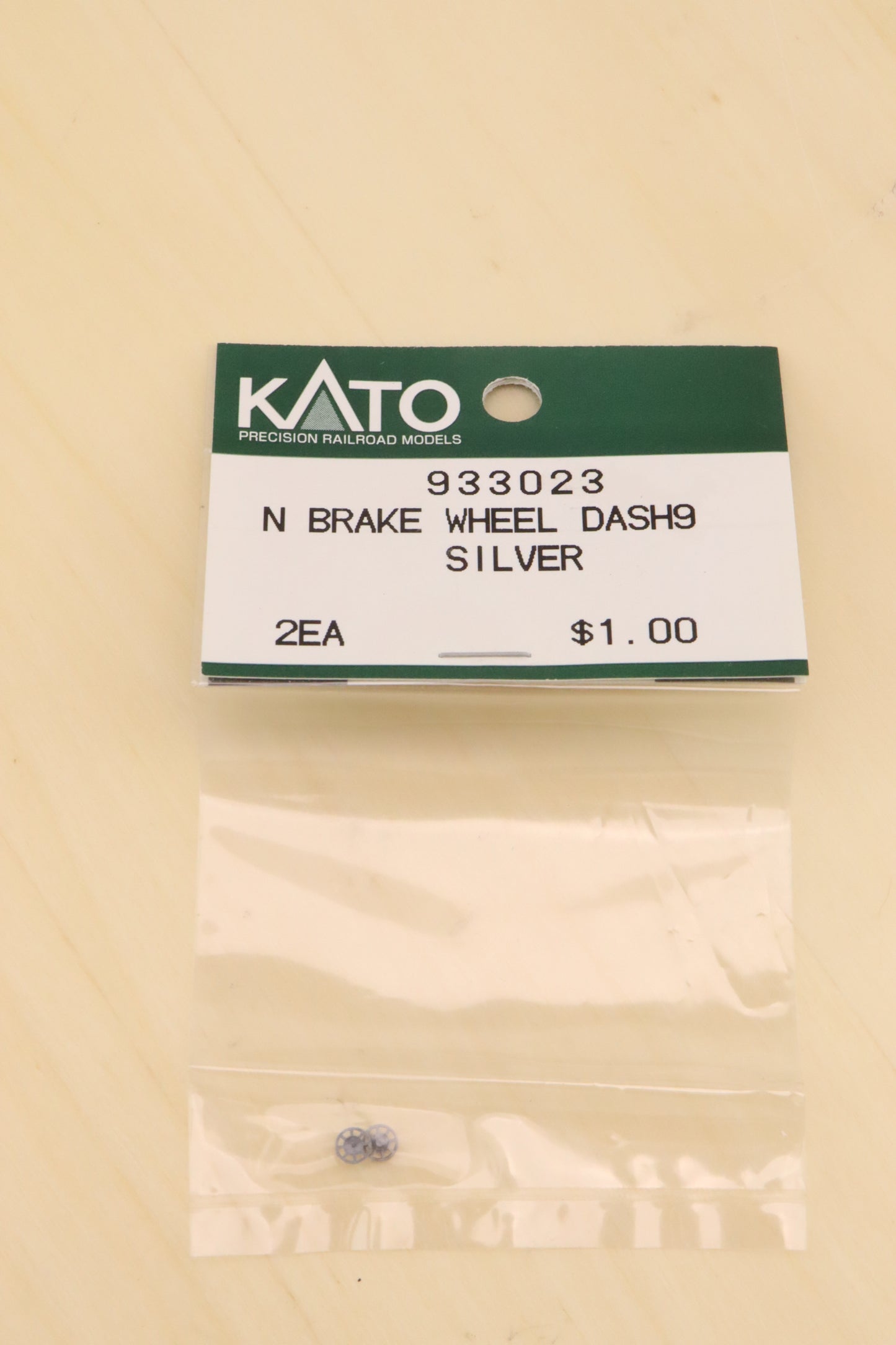 KAT-933023 - Eight Spoke Brake Wheel, Silver - N-Scale - Qty-1