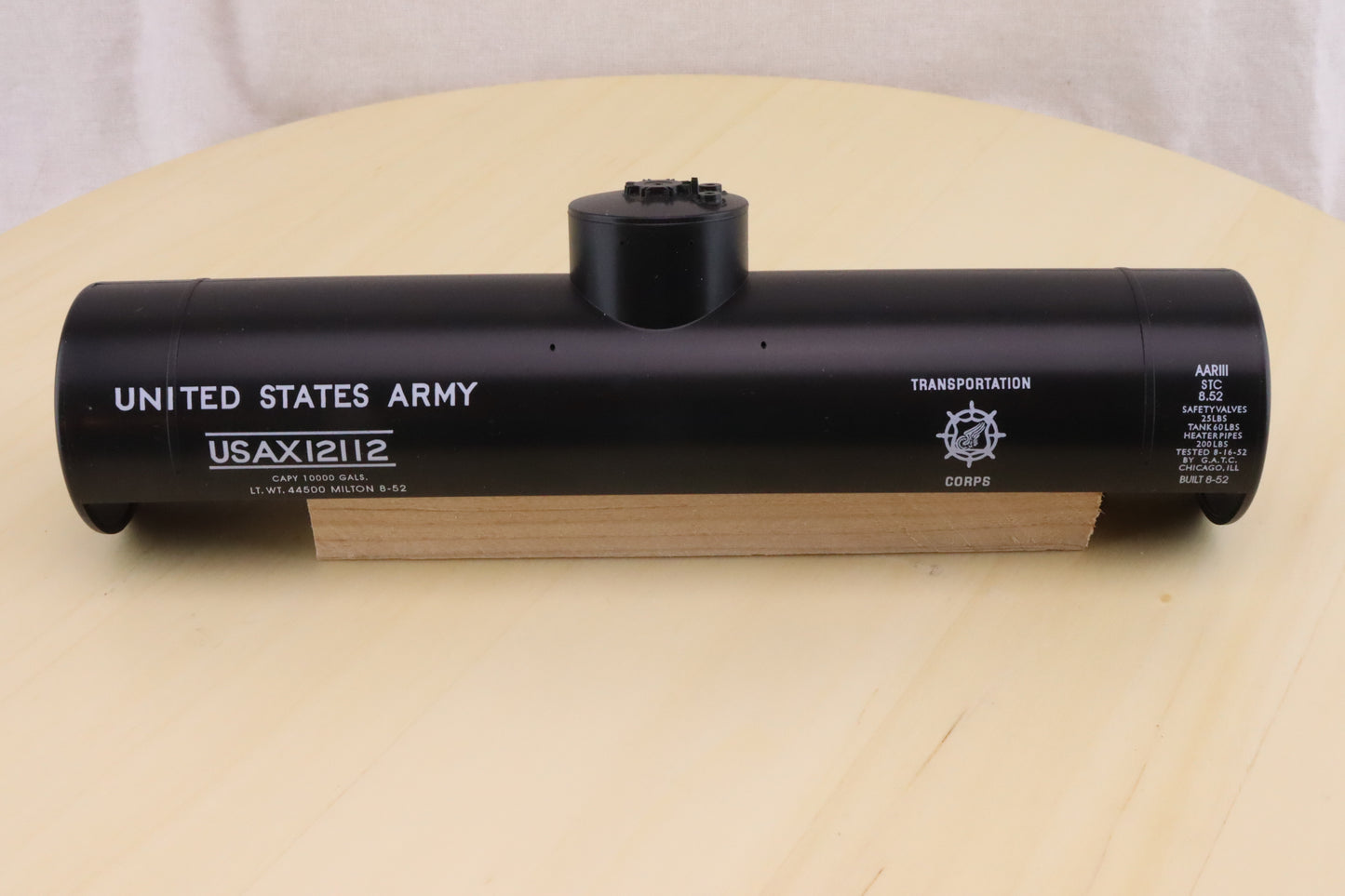 RC-10KTANK-12112 - Type 103 W 10,000 Gallon Tank Car Body - USAX 12112 - O Scale