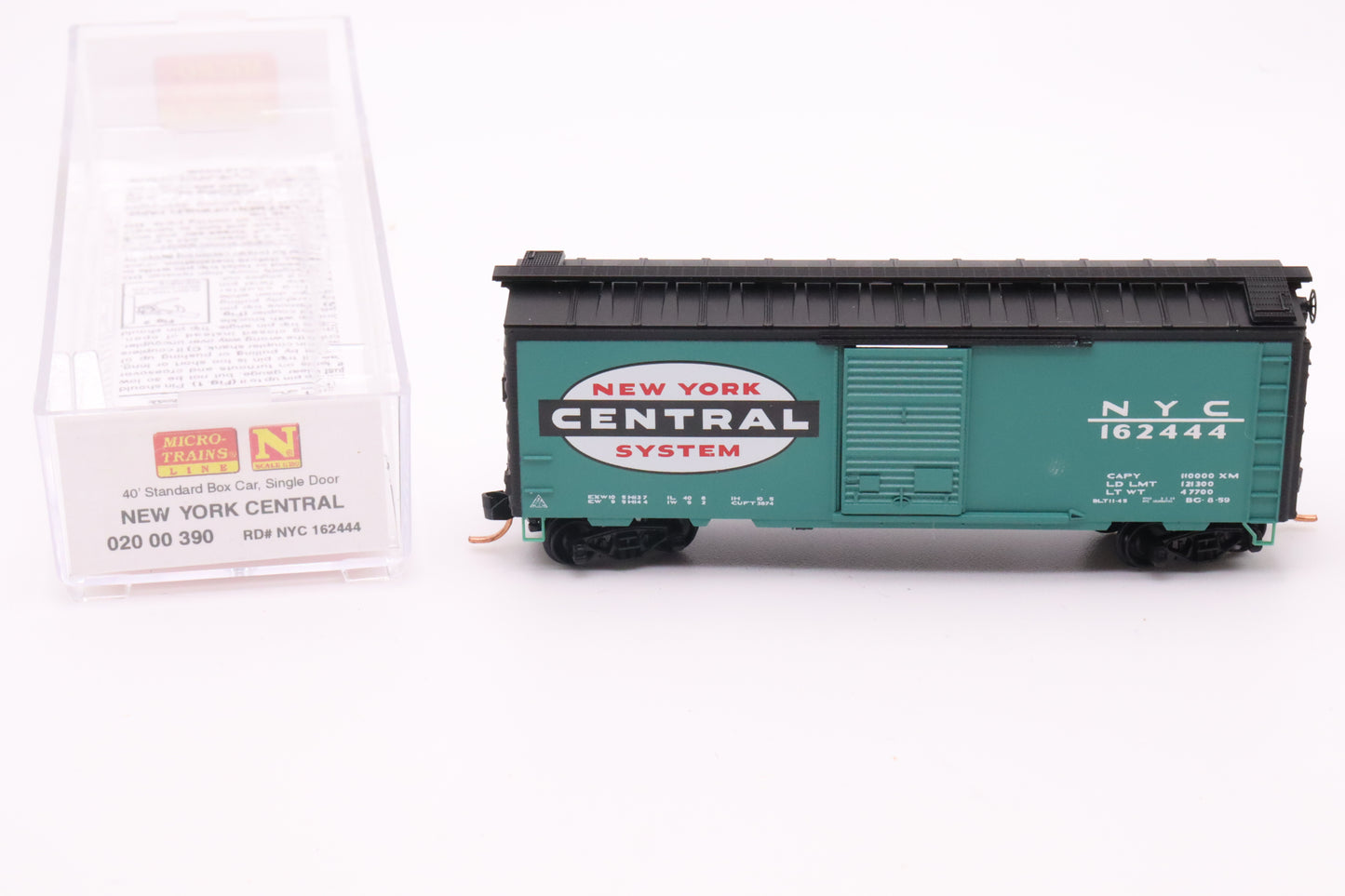 MTL-020 00 390 - 40' Standard Boxcar, Single Door - New York Central - NYC #162444