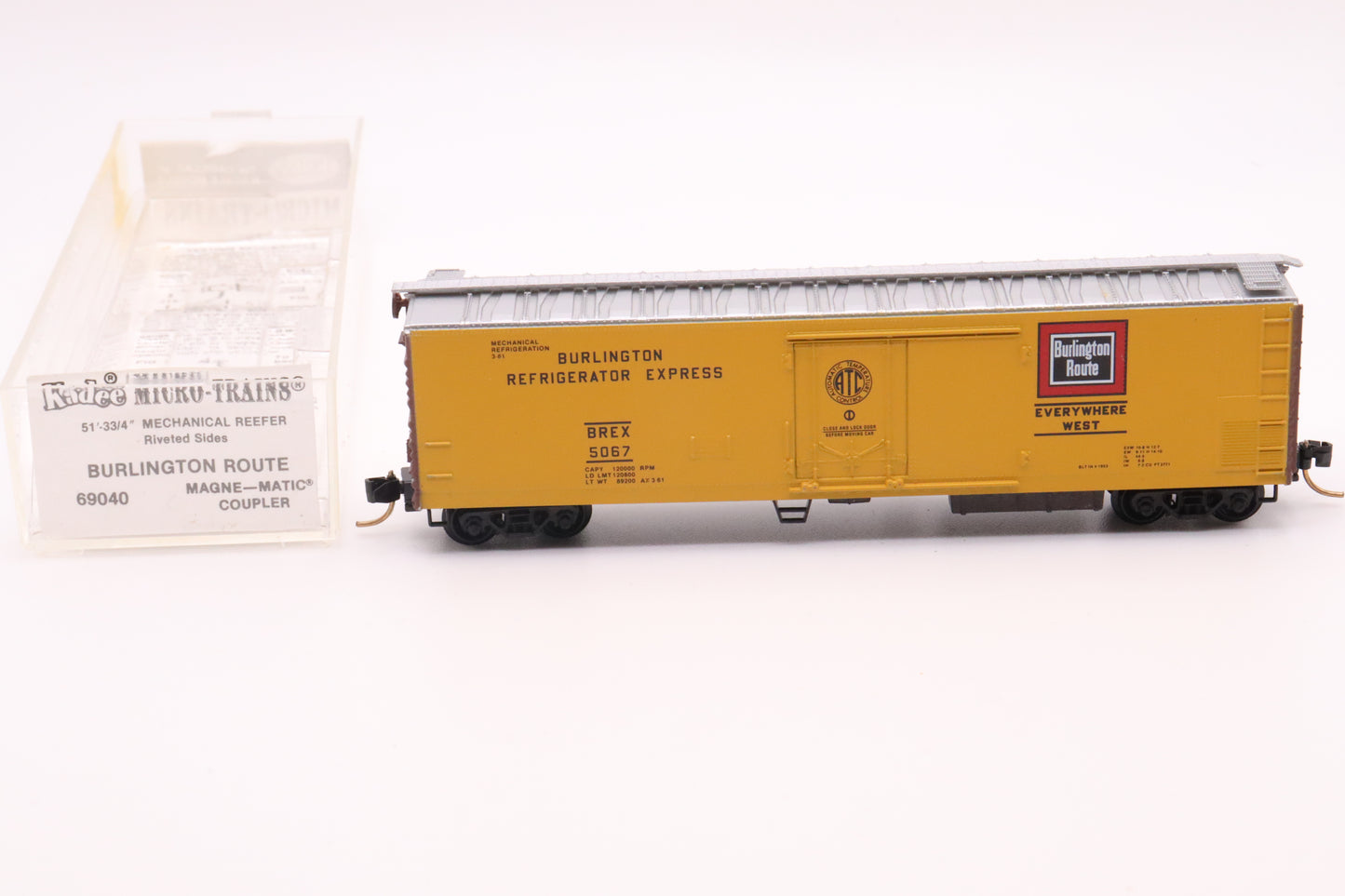 MTL-69040 - 51' 3-3/4" Mechanical Reefer Riveted Sides - Burlington Route - BREX-5067