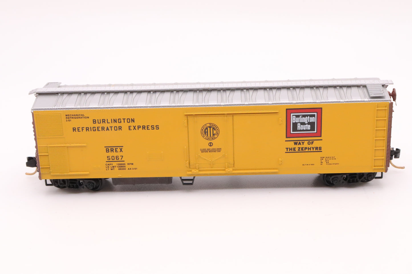 MTL-69040 - 51' 3-3/4" Mechanical Reefer Riveted Sides - Burlington Route - BREX-5067