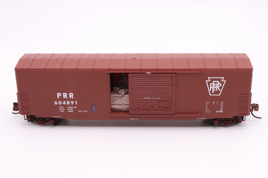 MTL-180 00 080 - 50' Standard Box Car, 10' Single Door, w/o Roofwalk, Short Ladders - Pennsylvania - PRR #604891