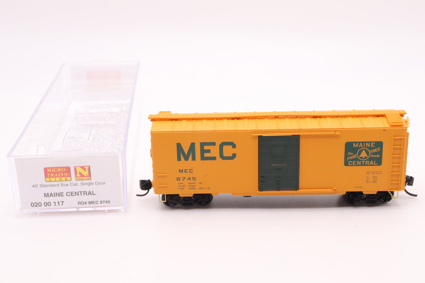 MTL-020 00 117 - 40' Standard Boxcar, Single Door - Maine Central - MEC #8745