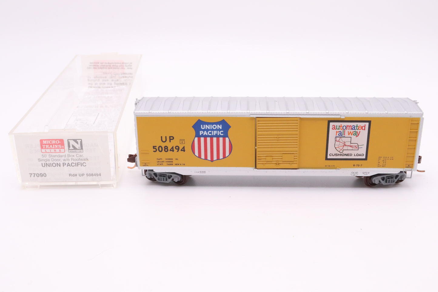 MTL-77090 - 50' Standard Boxcar Single Door w/o Roofwalk - Union Pacific - UP#508494