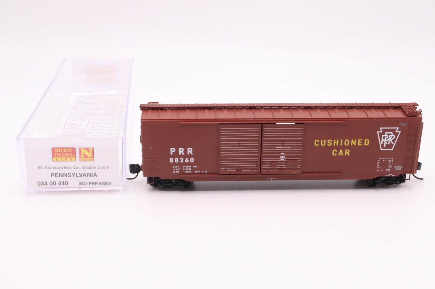 MTL-034 00 440 - 50' Standard Box Car, Double Doors - Pennsylvania - PRR#88260
