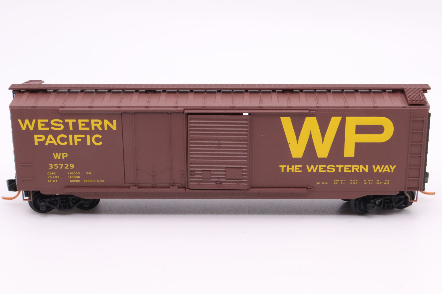 MTL-033 00 180 - 50' Standard Box Car, w/ Plug & Sliding Door - Western Pacific - WP #35729