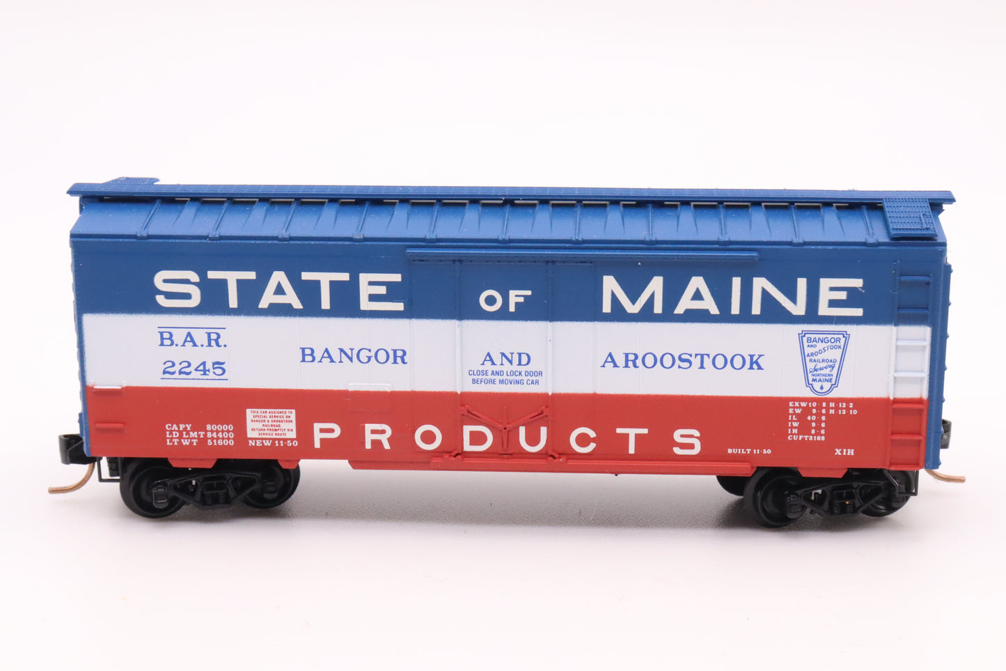 MTL-21020 - 40' Standard Box Car, Plug Door - Bangor & Aroostook - BAR #2245