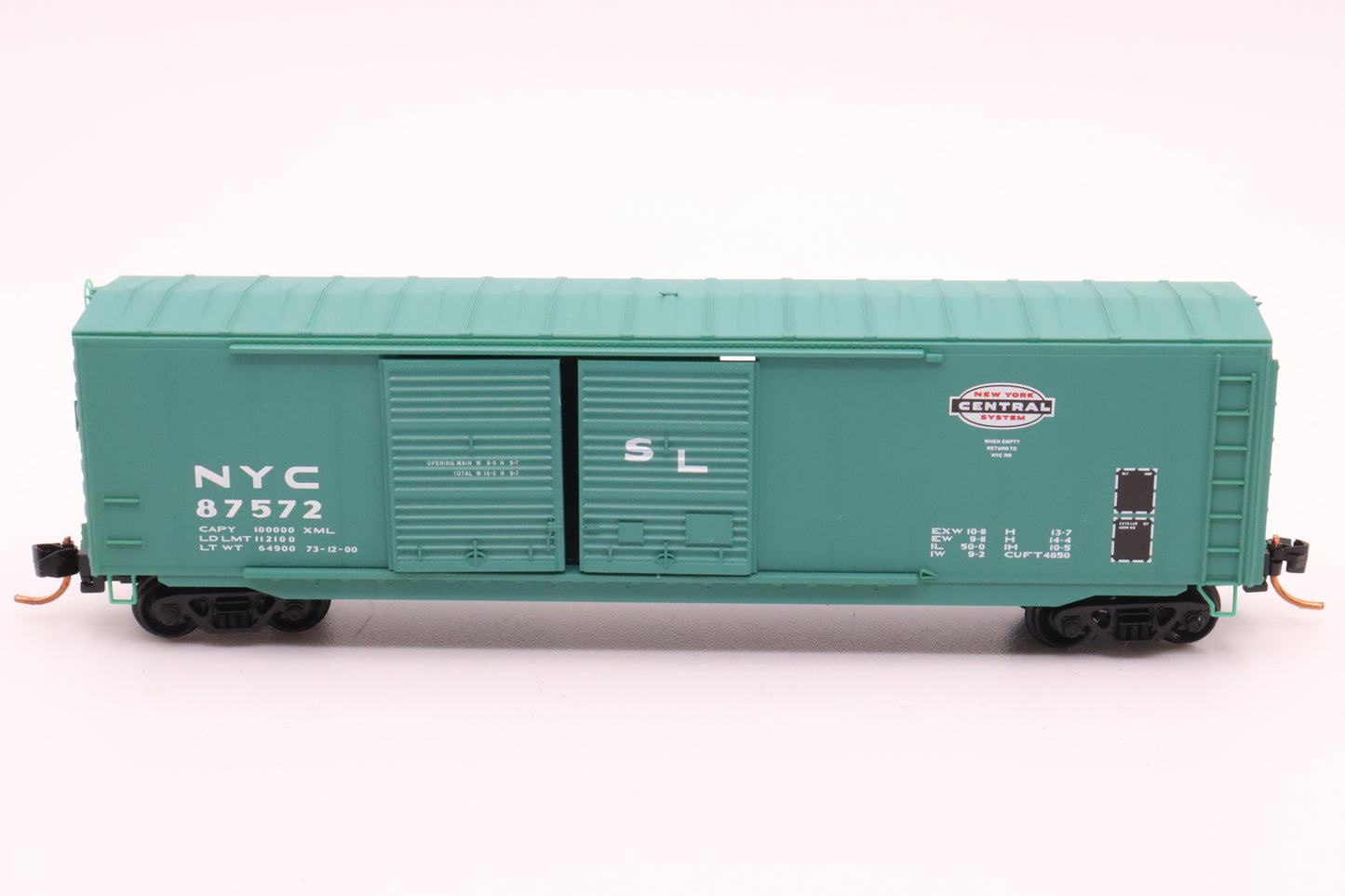 MTL-037 00 110 - 50' Standard Box Car, Double Doors, w/o Roofwalk - New York Central - NYC #87572