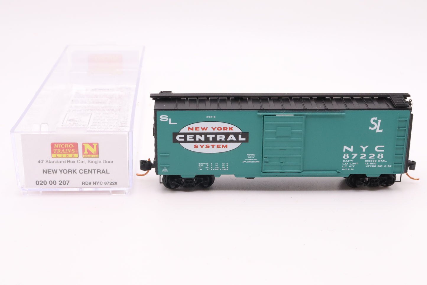 MTL-020 00 207 - 40' Standard Boxcar, Single Door - New York Central - NYC #87228