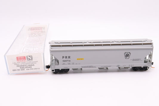 MTL-094 00 220 - 3 Bay Covered Hopper, w/ Elongated Hatches - Pennsylvania - PRR #260716
