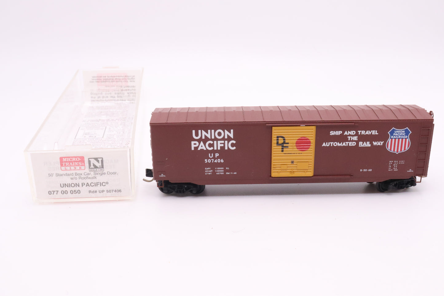 MTL-077 00 050 - 50' Std. Single Door Boxcar w/o Roofwalk - Union Pacific - UP #507406