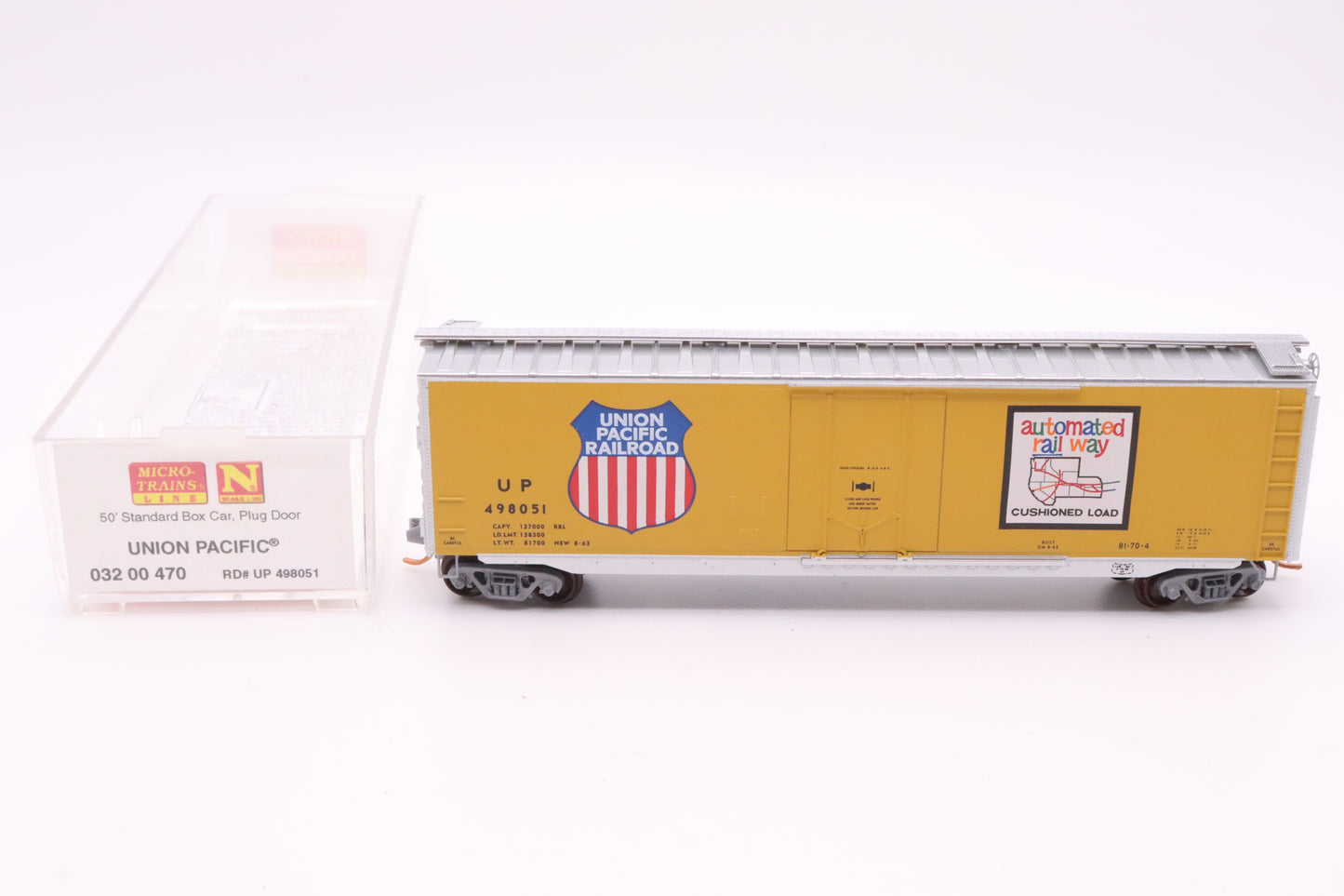 MTL-032 00 470 - 50' Standard Box Car, Plug Door - Union Pacific - UP #498051