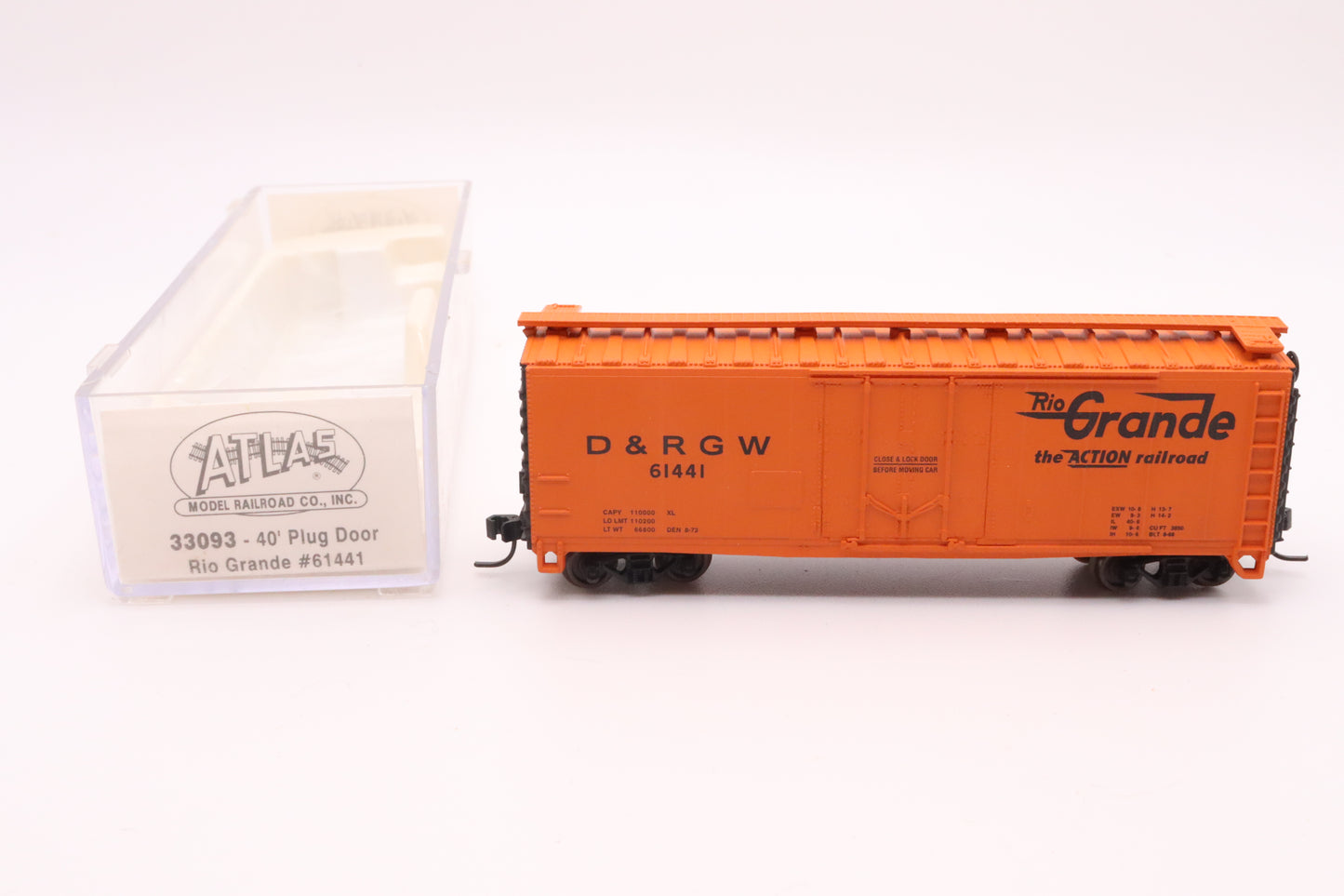 ATL-33093 - 40' Plug Door Box Car - Rio Grande - D&RGW #61441