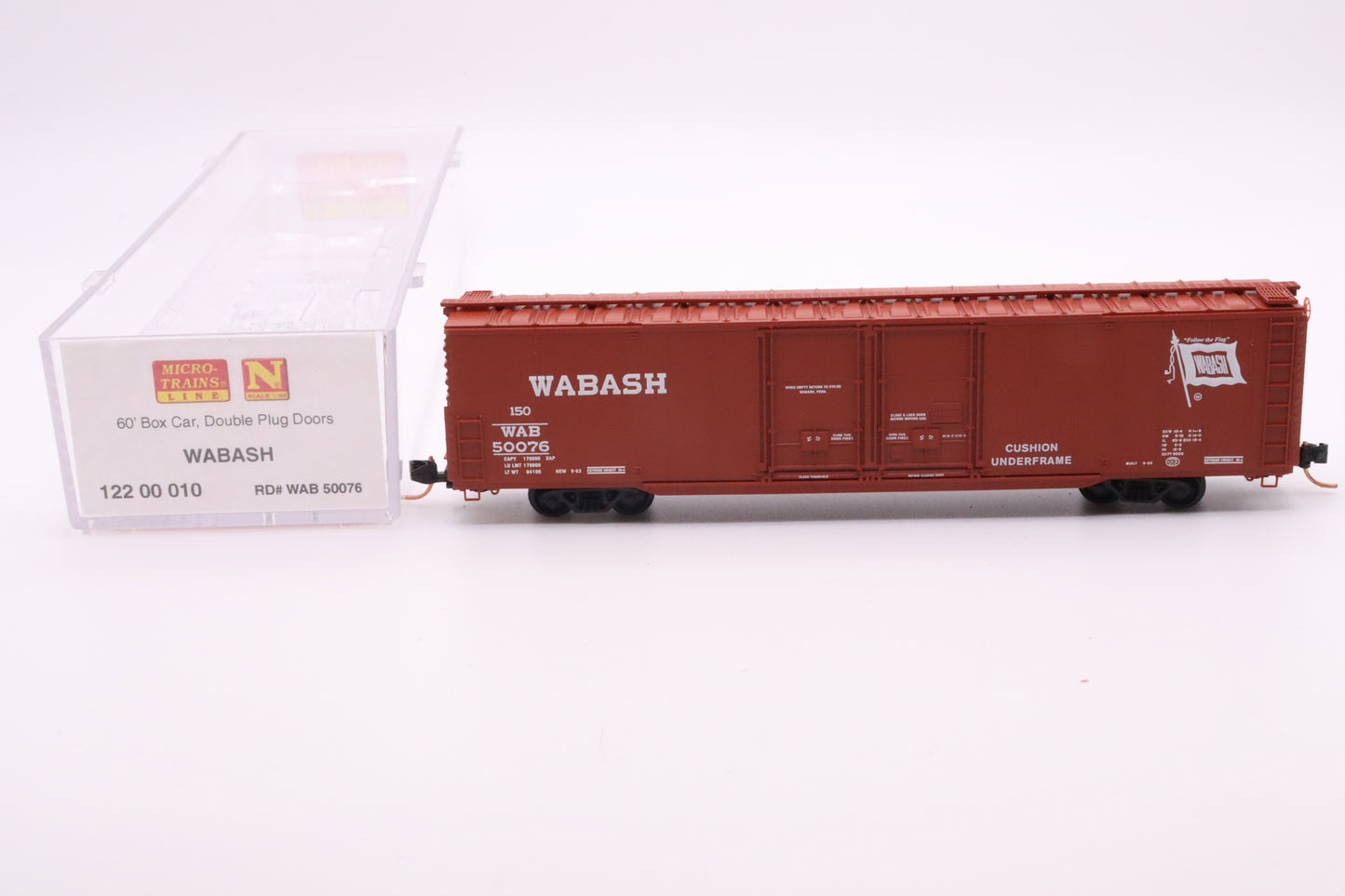MTL-122 00 010 - 60' Box Car, Double Plug Doors - WABASH - WAB #50076