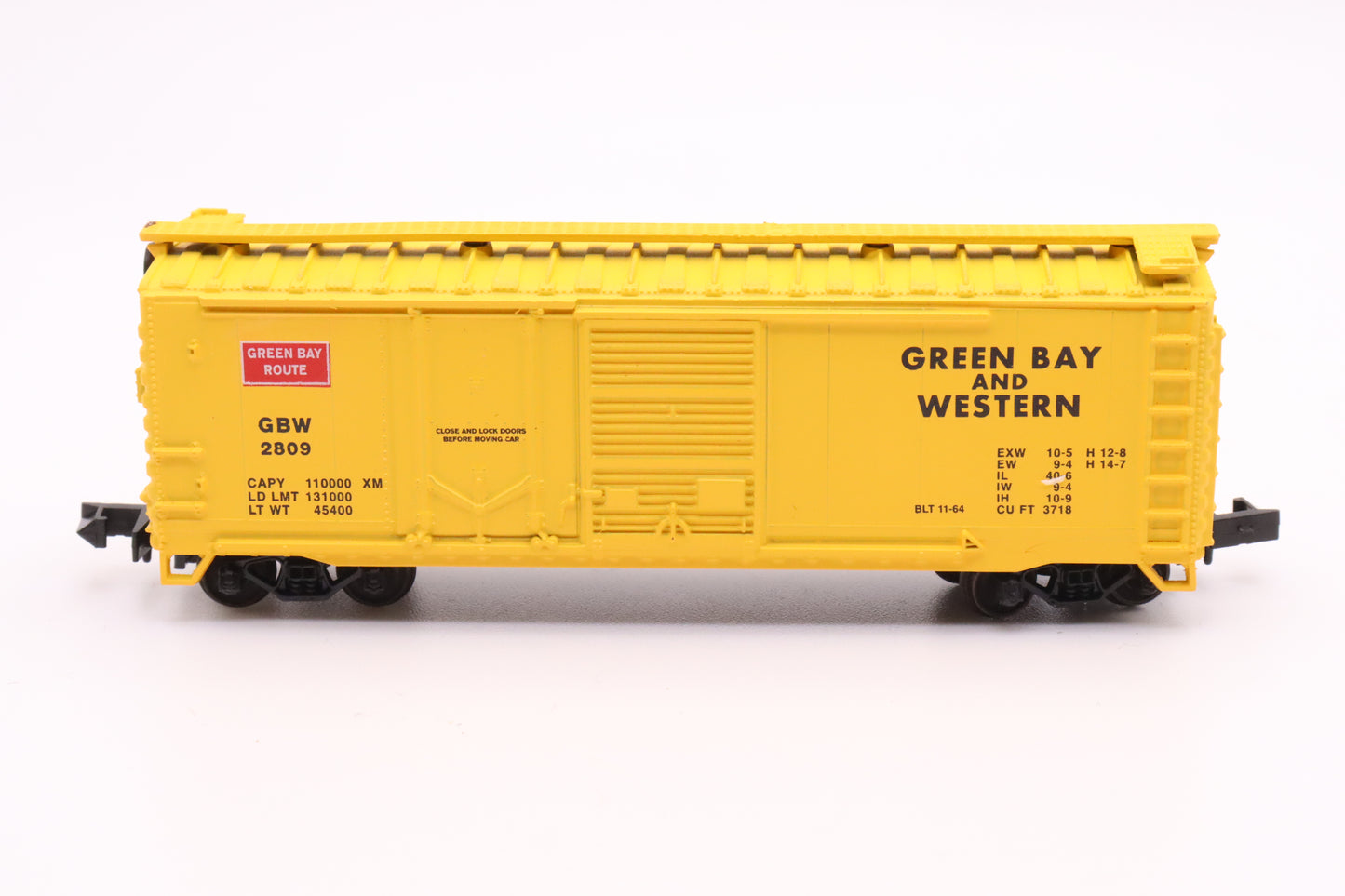 CC-1-001757(2) - 40' Boxcar Plug/Slide Door - Green Bay & Western - GBW #2809