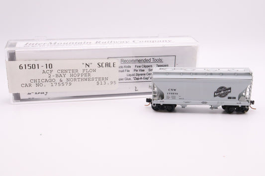 IMR-61501-10 - ACF Center Flow 2-Bay Hopper Kit - Chicago & Northwestern Kit - CNW #175579 - (Pre-Built)