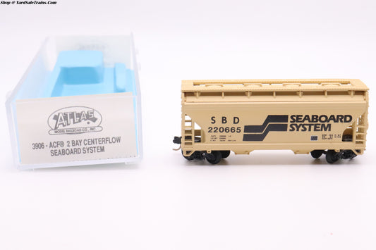 ATL-3906 - ACF 2-Bay Centerflow Hopper Car - Seaboard System - SBD #220665 - Preowned