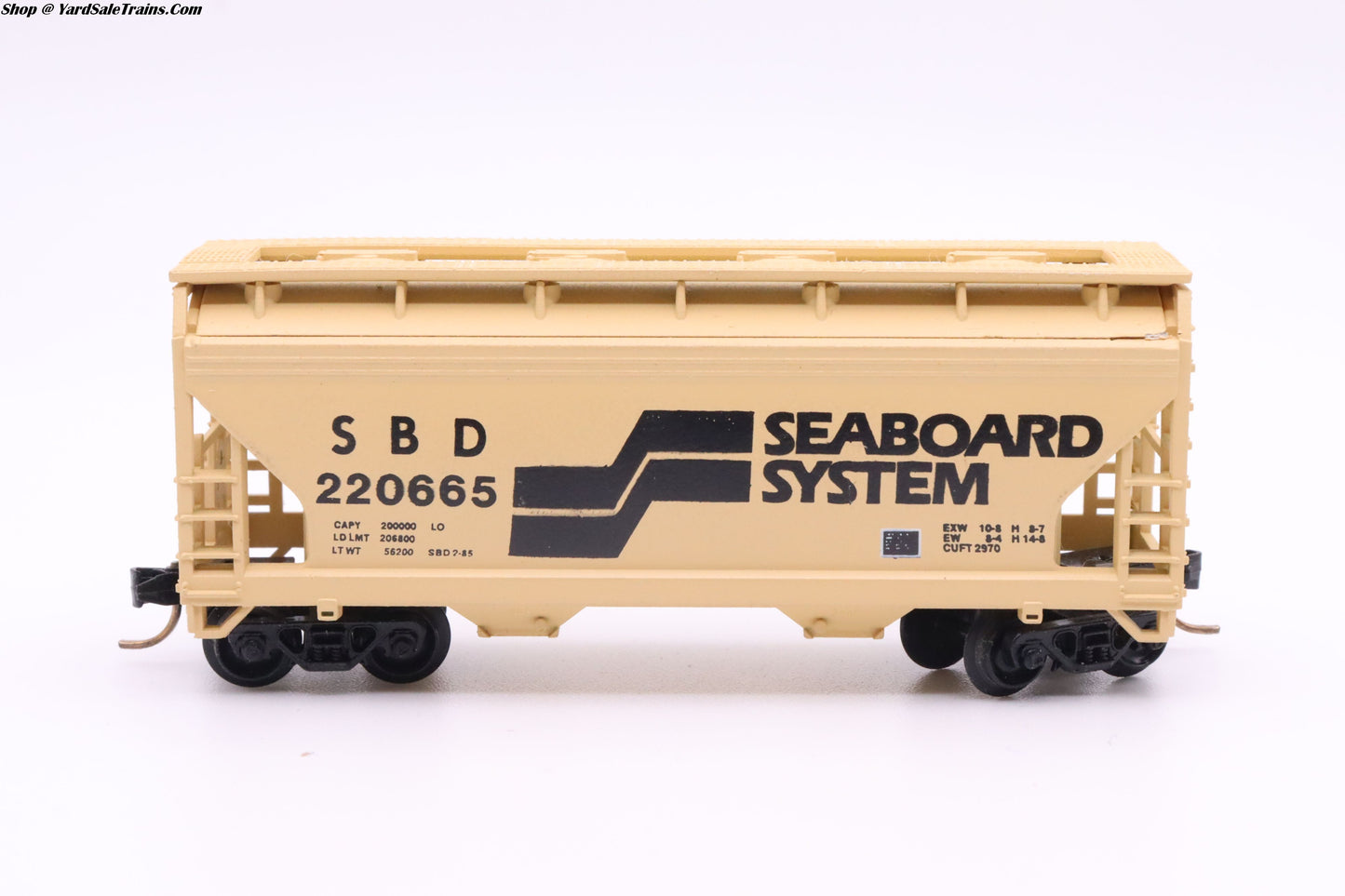 ATL-3906 - ACF 2-Bay Centerflow Hopper Car - Seaboard System - SBD #220665 - Preowned