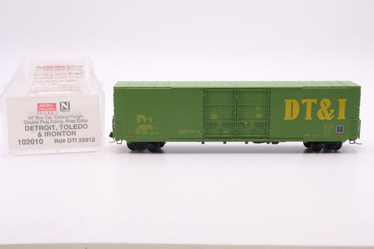 MTL-102010 - 60' Boxcar Excess Height Double Plug Doors Rivet Side - Detroit, Toledo & Ironton = DTI 25912
