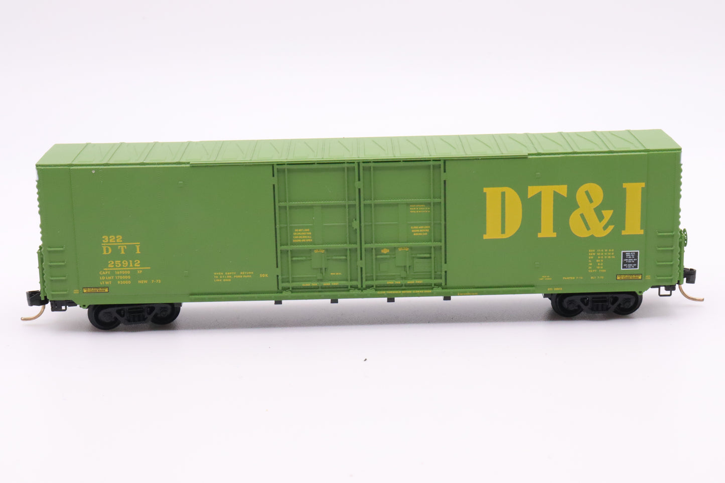 MTL-102010 - 60' Boxcar Excess Height Double Plug Doors Rivet Side - Detroit, Toledo & Ironton = DTI 25912