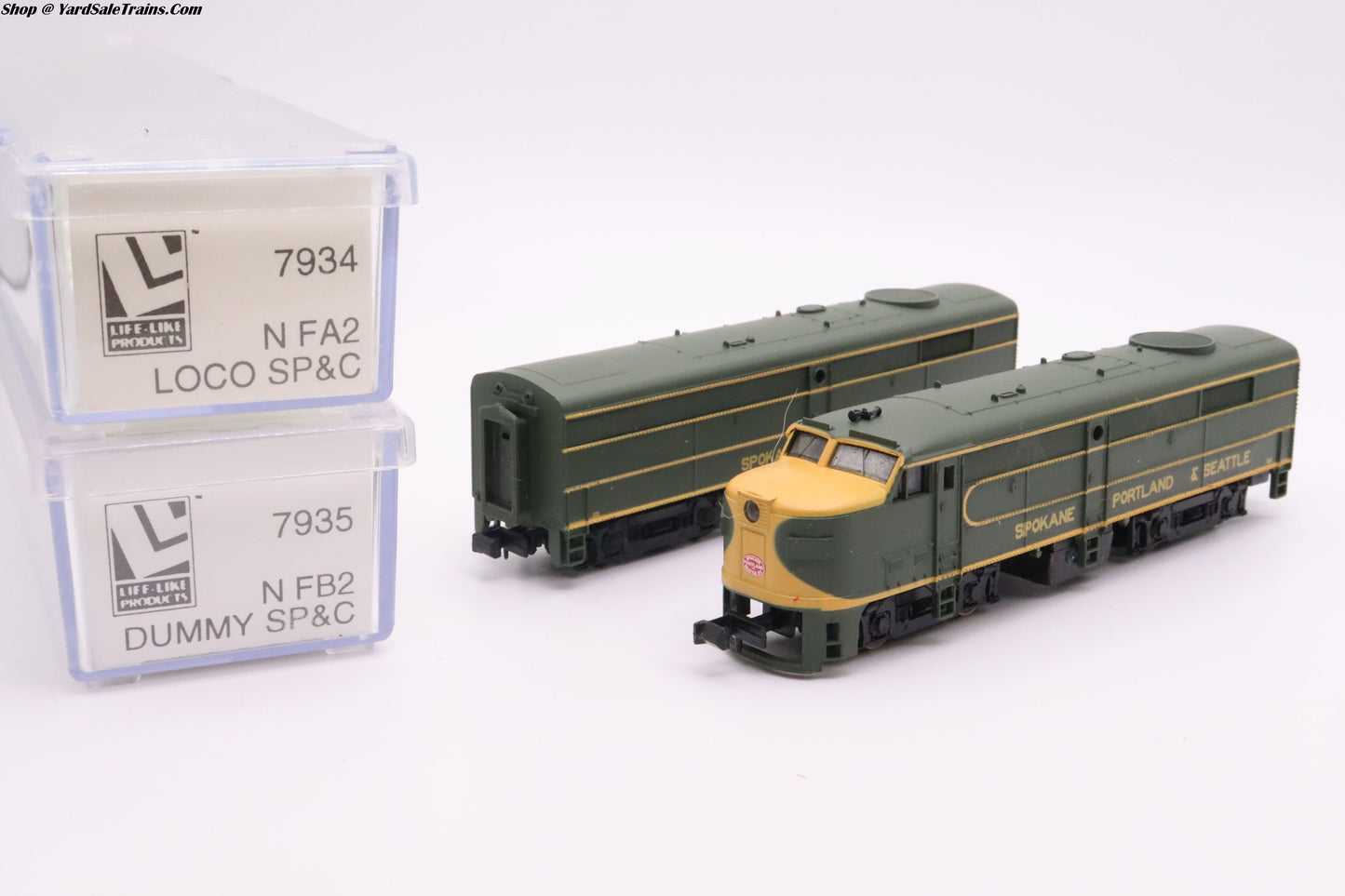 LL-7934 & LL-7935 - FA2 & FB2 Locomotive Set - Spokane Portland & Seattle - SP&C No Road #'s - N Scale - Preowned