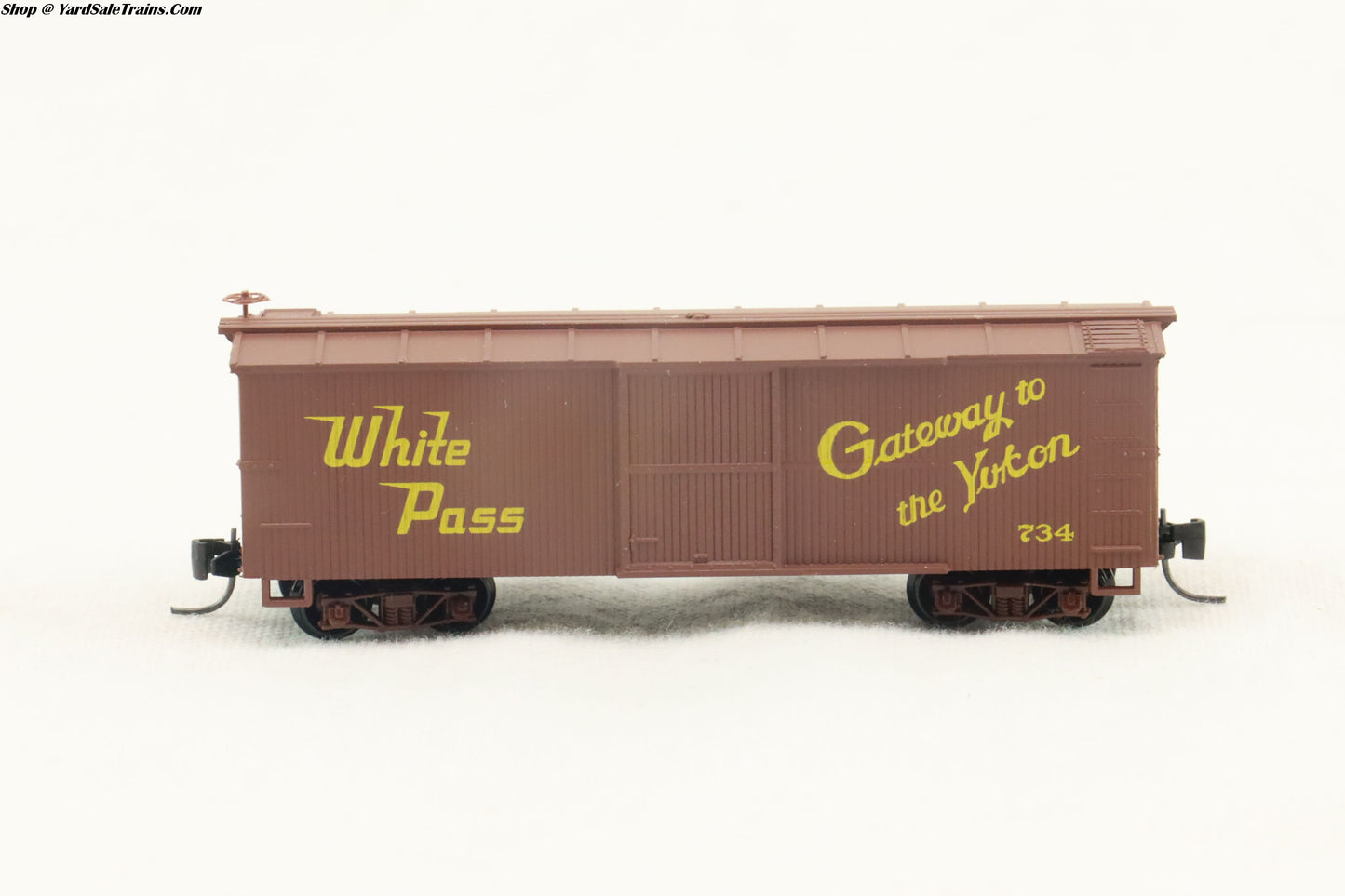 MTL - 15111 - 30' Box Car - White Pass & Yukon - Rd# 734 - Nn3 Scale - Preowned