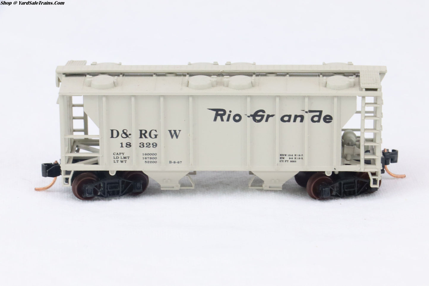 ATL-3166 - PS-2 Hopper - Rio Grande - D&RGW #18329 - N-Scale - Preowned