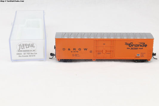 ATL-33633 - 50' FGE Boxcar - Rio Grande - D&RGW #61479 - N-Scale - Preowned