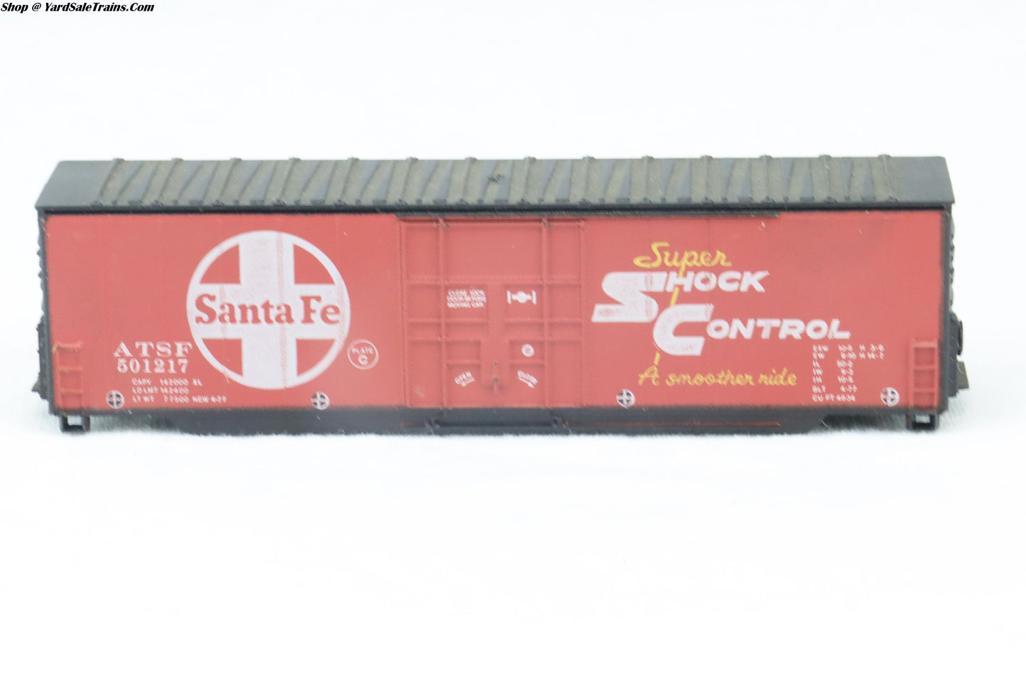 RND-8206 - 50' Hi-Cube Plug Door Boxcar Kit - Santa Fe - ATSF #501217 - N-Scale - Preowned