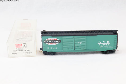 MTL-34200 - 50' Standard Boxcar Double Door - New York Central - NYC-47044 - N-Scale - Preowned