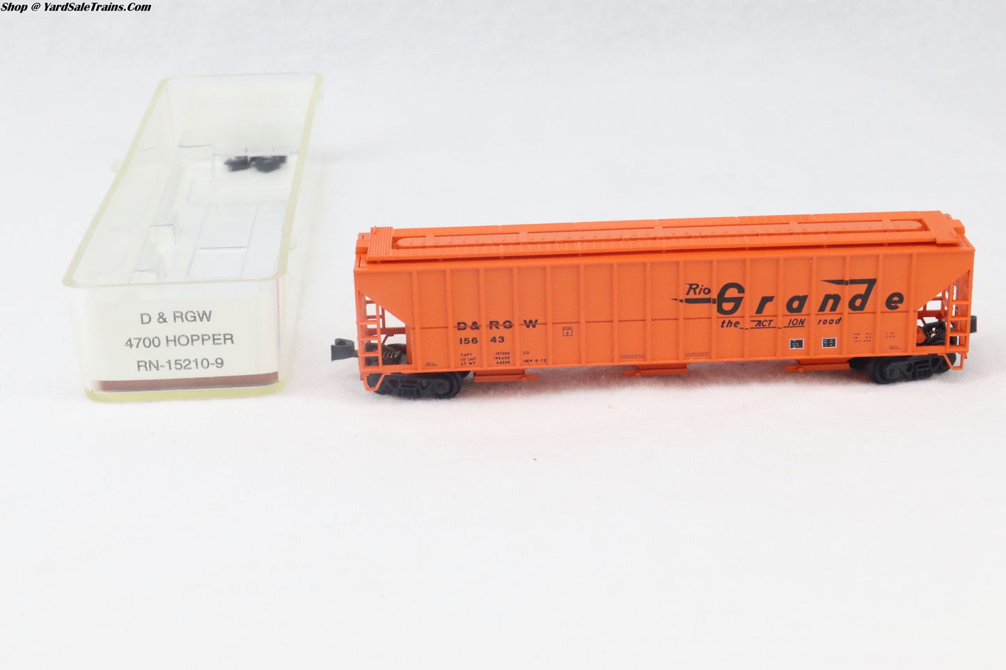 RC-15210-9 - 4700 3-Bay Hopper - Rio Grande - D&RGW #15643 - N-Scale - Preowned