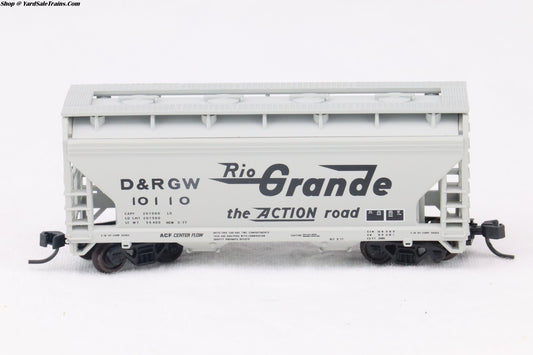 ATL-50 001 865 - 2-Bay Centerflow Hopper - Rio Grande - D&RGW #10110 - N-Scale - Preowned
