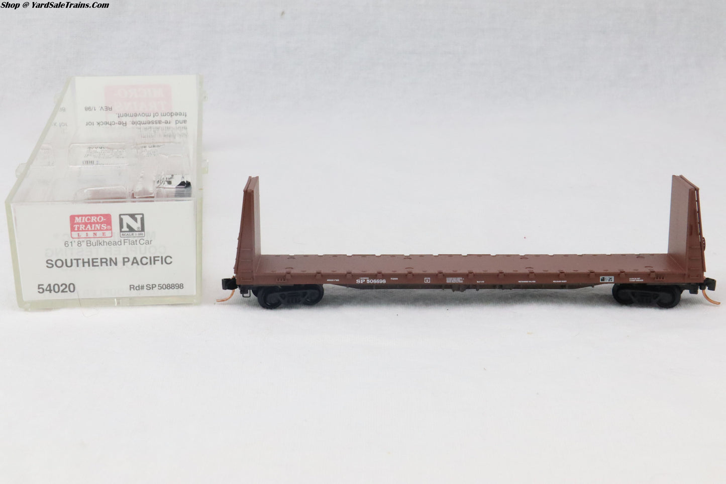 MTL-54020 - 61' 8" Bulkhead Flat Car - Southern Pacific - SP #508898 - N-Scale - Preowned