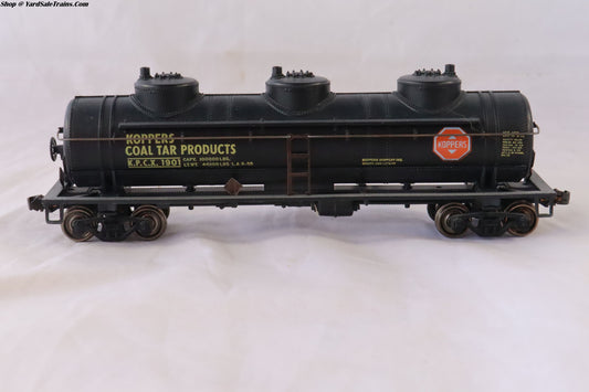 ATH-1506 - Three Dome Tank Car - Koppers - KPCX #1901 - Built, Metal Wheels, Resistored - HO-Scale - Preowned