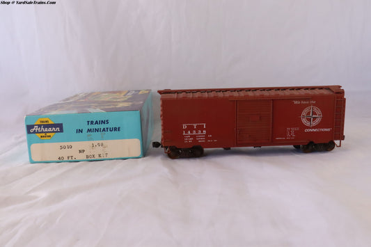 ATH-???? - 40' Box Car - Detroit Toledo Ironton - DTI #14338 - Wrong Box - Built, Metal Wheels, Resistored - HO-Scale - Preowned