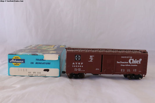 ATH-5018 - 40' Box Car - Santa Fe - ATSF #145384 - Built, Metal Wheels, Resistored - HO-Scale - Preowned
