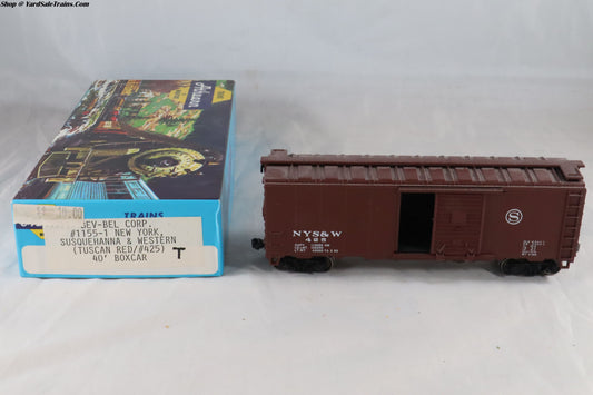 BEV-1155-1 - 40' Box Car - New York, Susquehanna & Western - NYS&W #425 - Built, Metal Wheels, Resistored - HO-Scale - Preowned