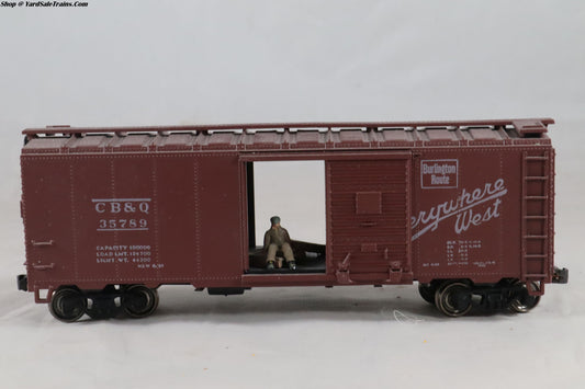 ATH-5002 - 40' Box Car - Burlington Route - CB&Q #35789 - Weathered - Built, Metal Wheels, Resistored - HO-Scale - Preowned