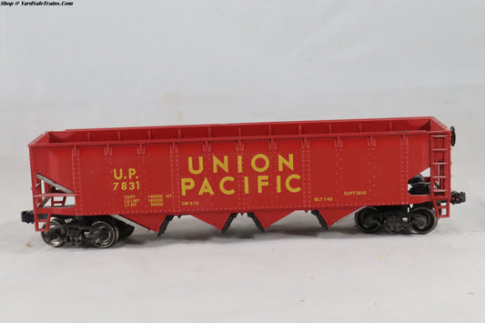 Bev-472 - Open Hopper - Union Pacific - UP #7831 - Built, Metal Wheels, Resistored - HO-Scale - Preowned
