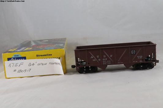 ATH-???? - 34' Open Hopper - Santa Fe - ATSF #180517 - Built, Metal Wheels, Resistored - HO-Scale - Preowned