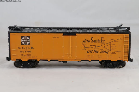 ATH-5021 - 40' Reefer Car - Santa Fe - SFRD #35829 - Built, Metal Wheels, Resistored - HO-Scale - Preowned